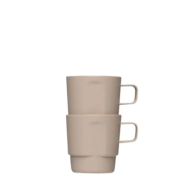 corkcicle-cafe-stacker-coffee-cups-6-oz-double-pack-desert-stackable-double-wall image 1