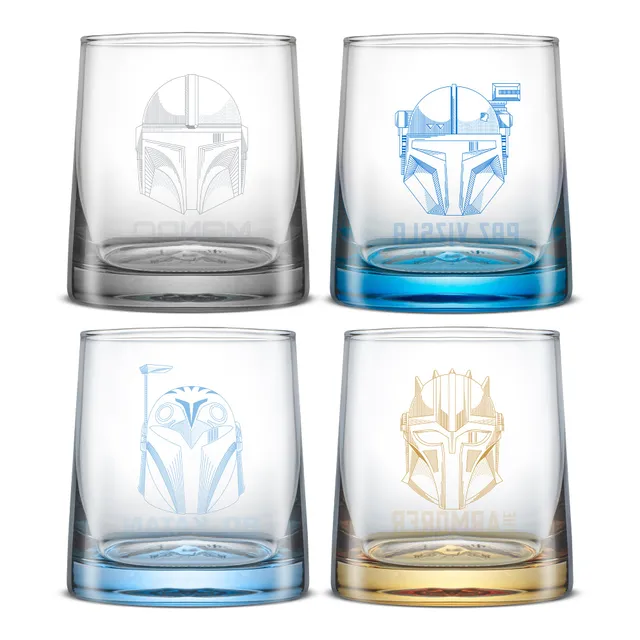 joyjolt-star-wars-the-mandalorians-short-drinking-glasses-set-of-4-lead-free-10- image 1