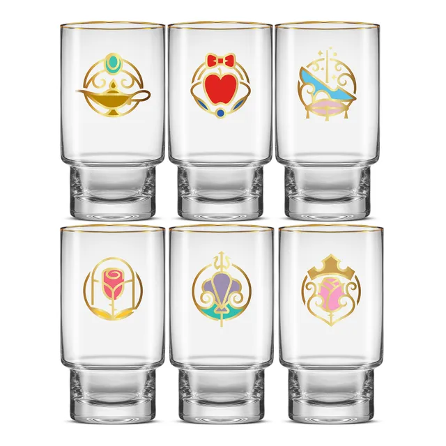 joyjolt-disney-princess-iconic-tall-drinking-glasses-16-oz-set-of-6 image 1