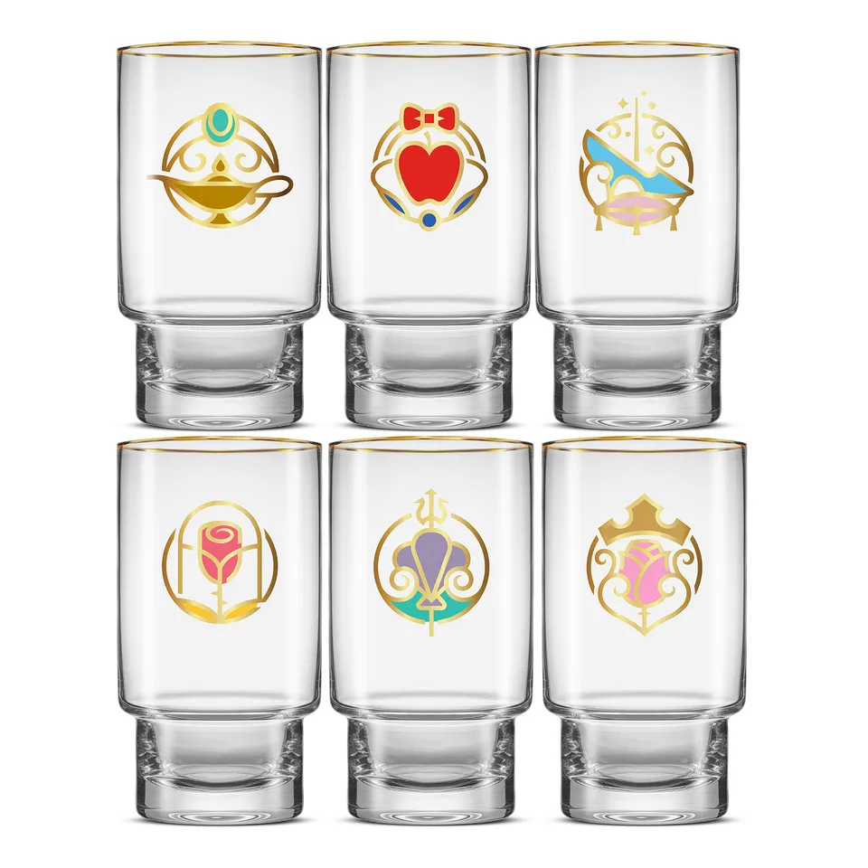 joyjolt-disney-princess-iconic-tall-drinking-glasses-16-oz-set-of-6 image 1