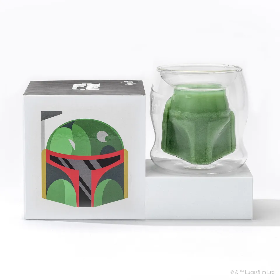 joyjolt-star-wars-boba-fett-3d-helmet-double-wall-glass-7-oz image 1