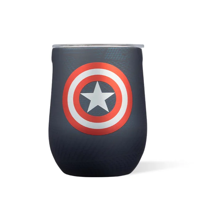 corkcicle-stemless-insulated-wine-glass-tumbler-12-oz-captain-america image 1