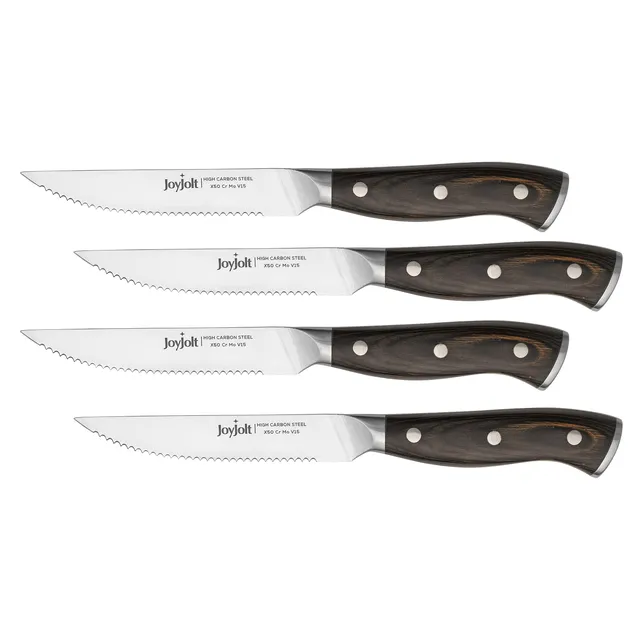 joyjolt-4-piece-steak-knife-set-high-carbon-german-steel-with-pakkawood-handles image 1