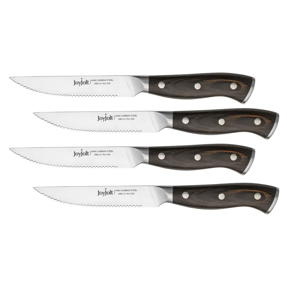 joyjolt-4-piece-steak-knife-set-high-carbon-german-steel-with-pakkawood-handles image 1
