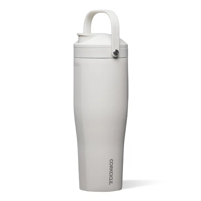 corkcicle-protein-shaker-30oz-built-in-agitator-fruit-strainer-lid-oat-milk image 1