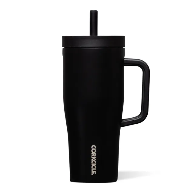 corkcicle-cruiser-insulated-tumbler-with-handle-22-oz-matte-black image 1