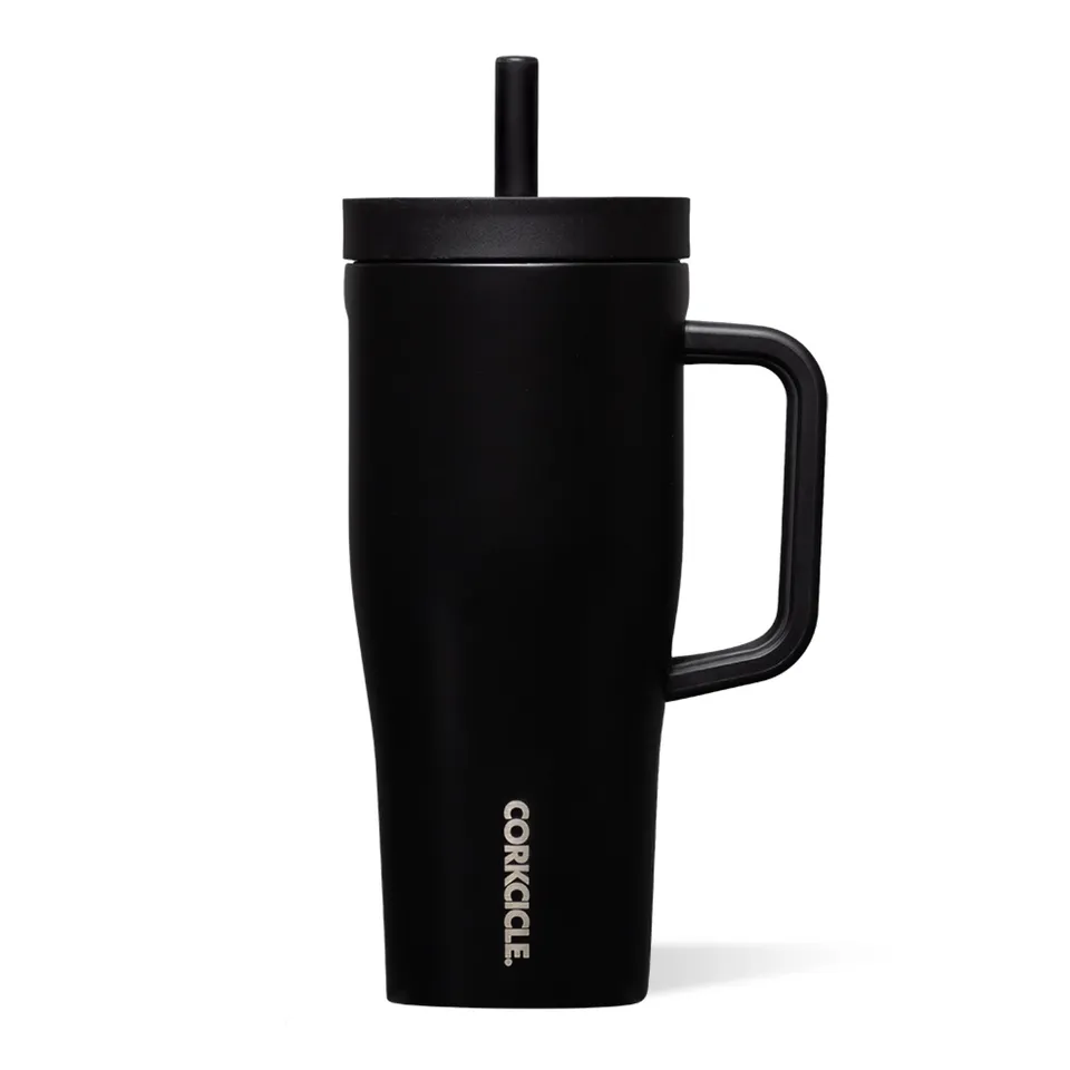 corkcicle-cruiser-insulated-tumbler-with-handle-22-oz-matte-black image 1