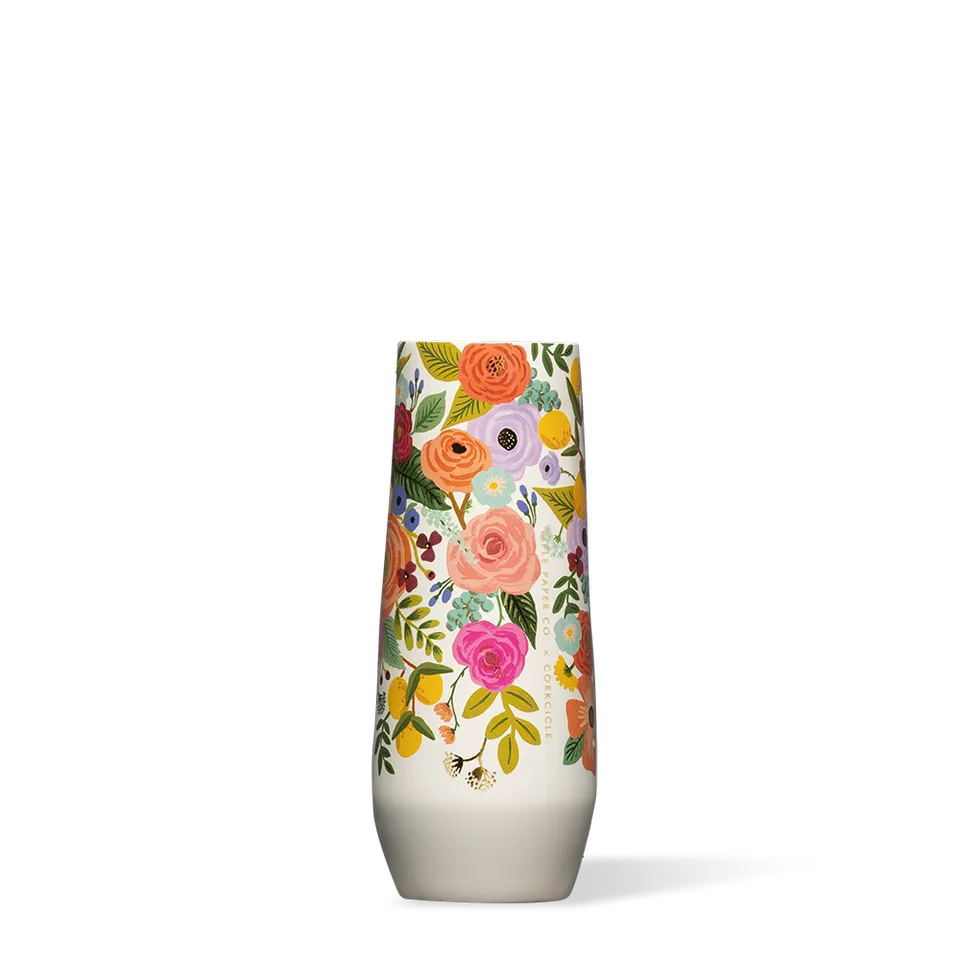 corkcicle-x-rifle-paper-co-stemless-flute-7oz-triple-insulated-stainless-steel-c image 1