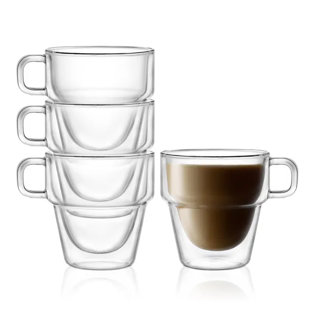 joyjolt-stoiva-double-wall-insulated-stackable-coffee-glasses-set-of-4-11-5-oz image 1