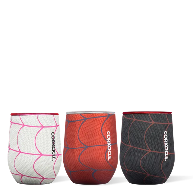 corkcicle-spider-man-stemless-cup-set-3-pack-triple-insulated-stainless-steel-12 image 1