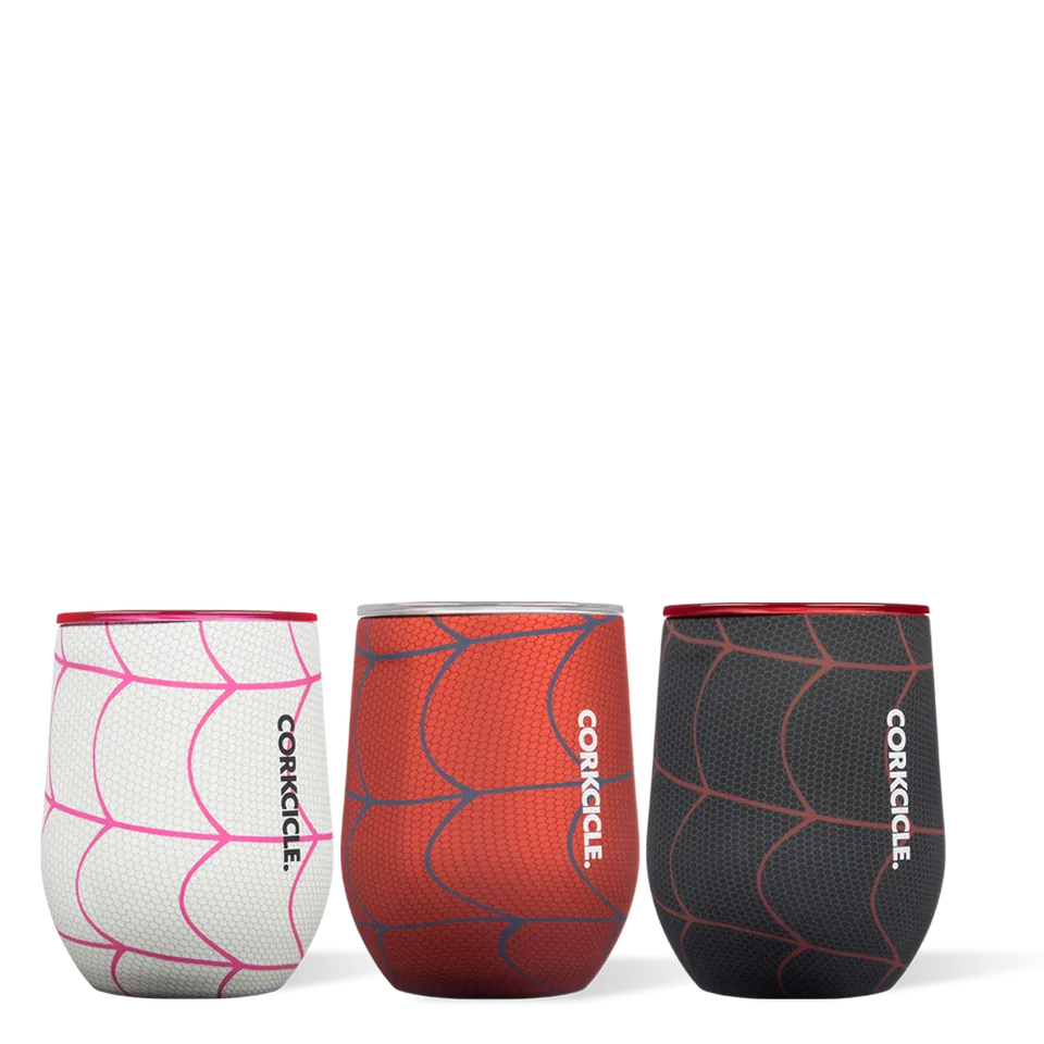 corkcicle-spider-man-stemless-cup-set-3-pack-triple-insulated-stainless-steel-12 image 1