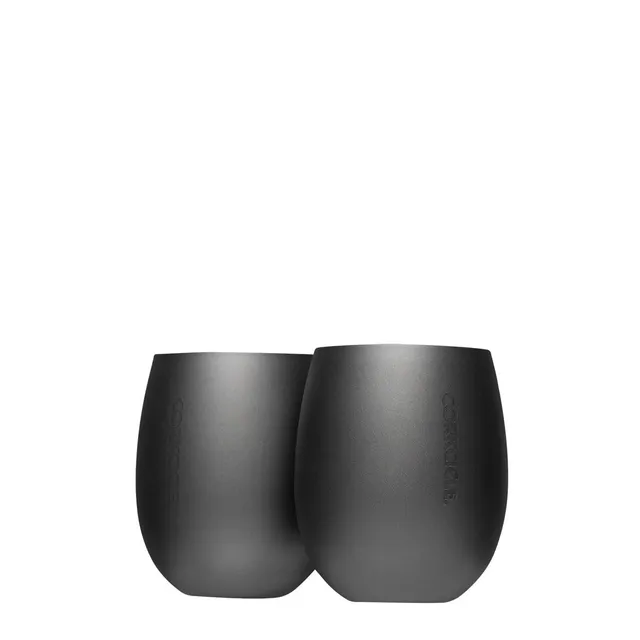 corkcicle-sommelier-stemless-wine-glasses-double-pack-ceramic-slate image 1