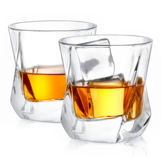 joyjolt-aurora-whiskey-glasses-set-of-2-8-10-oz-old-fashioned-glasses-lead-free- image 1