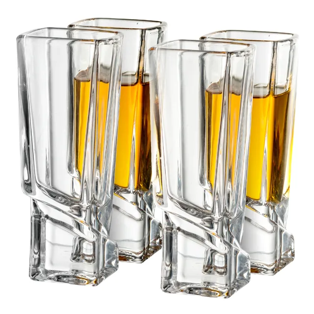 joyjolt-carre-shot-glasses-1-5-oz-set-of-4 image 1