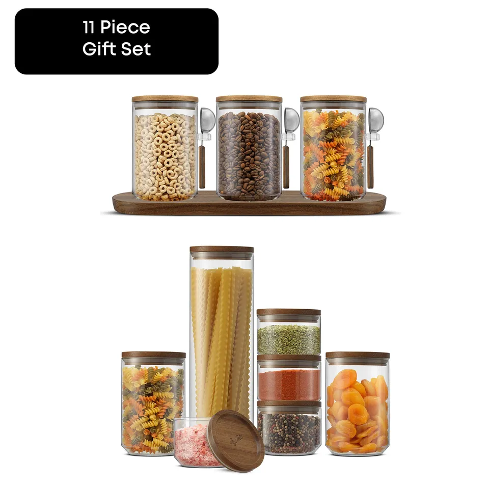 joyjolt-holden-11-piece-stackable-glass-storage-canister-gift-set-10-canisters-a image 1