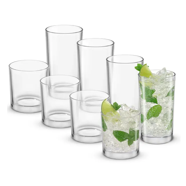 joyjolt-alain-drinking-glasses-set-of-8 image 1