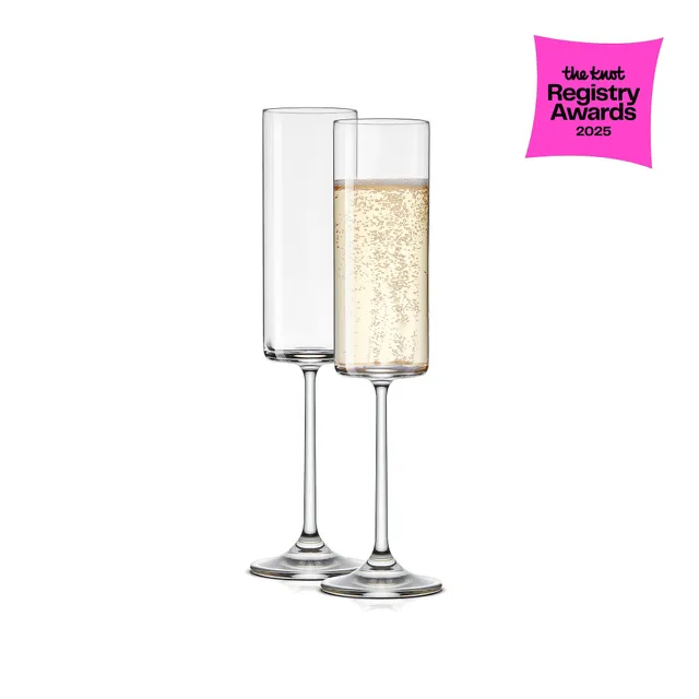 joyjolt-claire-champagne-glasses-5-7-oz-set-of-2-lead-free-crystal-flutes image 1