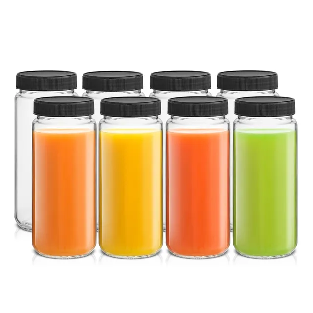 joyjolt-glass-juice-bottles-with-lids-set-of-8 image 1