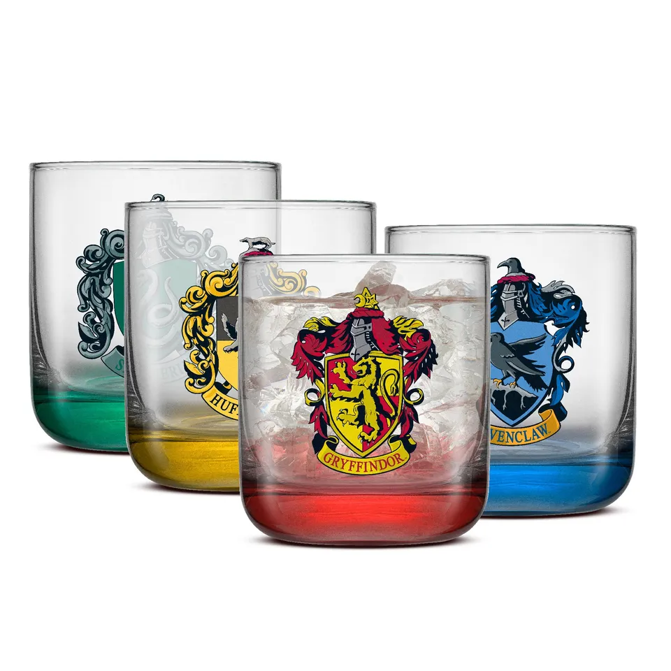 joyjolt-harry-potter-house-pride-short-drinking-glasses-set-of-4 image 1