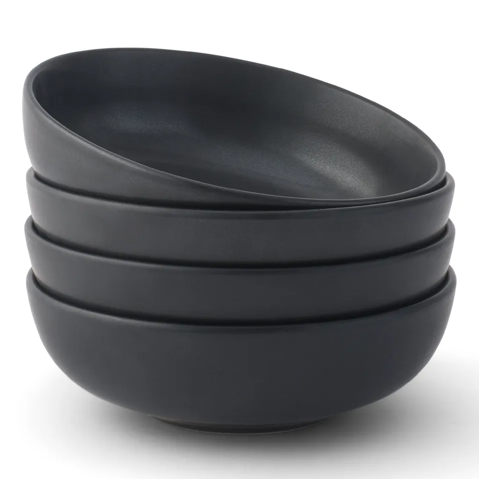 joyjolt-mesa-4-piece-stoneware-pasta-bowls-set-11-oz-each-matte-glaze image 1