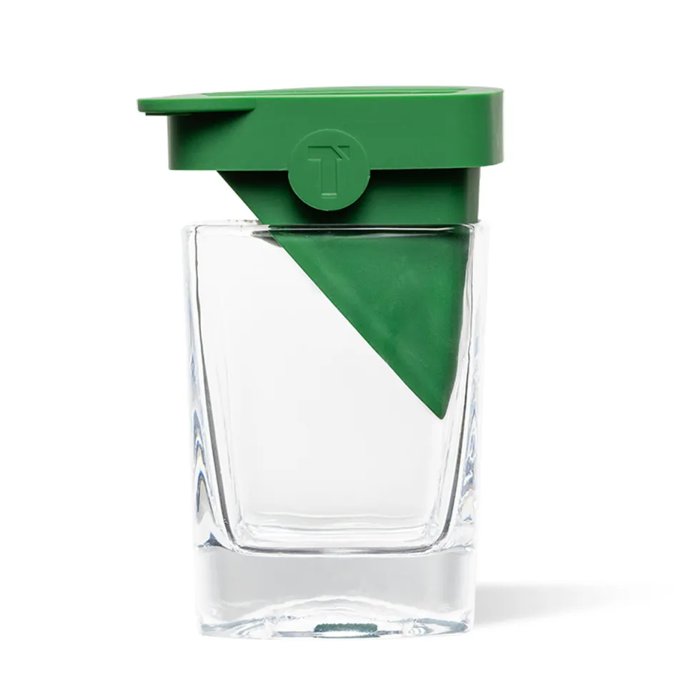 corkcicle-premium-old-fashioned-glass-with-silicone-ice-mold-tequila-wedge-9-oz image 1