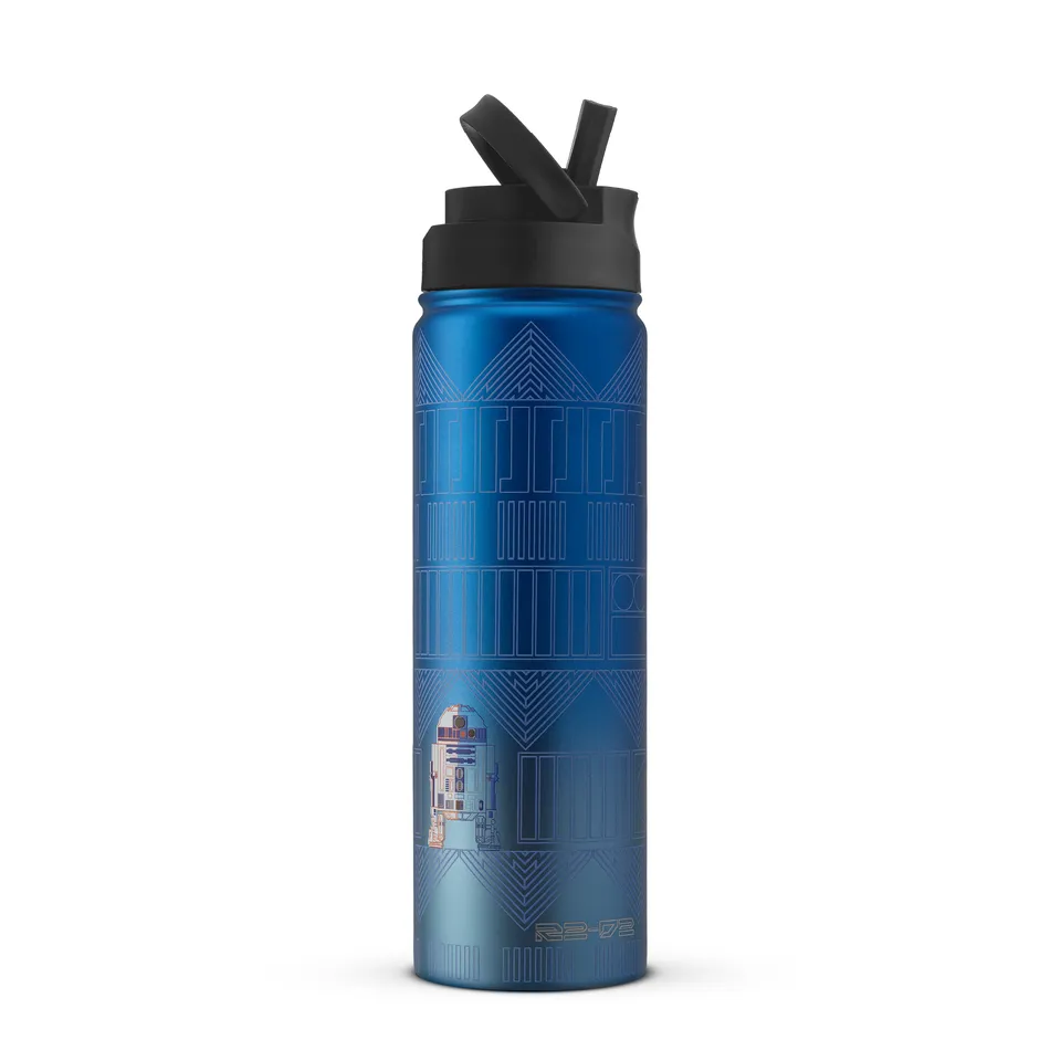 joyjolt-star-wars-linear-r2-d2-stainless-steel-water-bottle-22-oz image 1