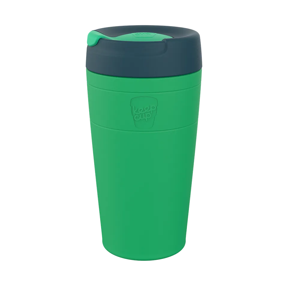 keepcup-traveler-16oz-emerald-lime-insulated-stainless-steel-travel-tumbler image 1