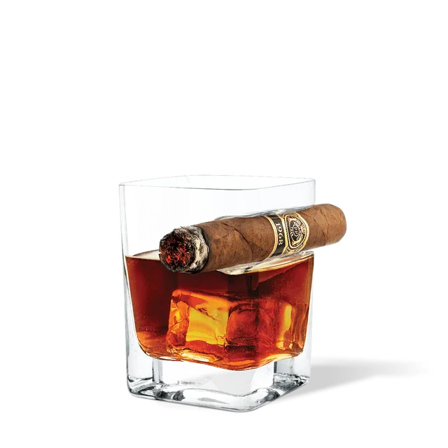 corkcicle-cigar-glass-9oz-rocks-glass-with-cigar-rest image 1