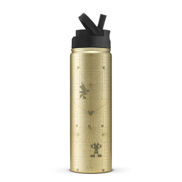 joyjolt-disney-mickey-mouse-and-minnie-mouse-monomouse-stainless-steel-water-bot image 1