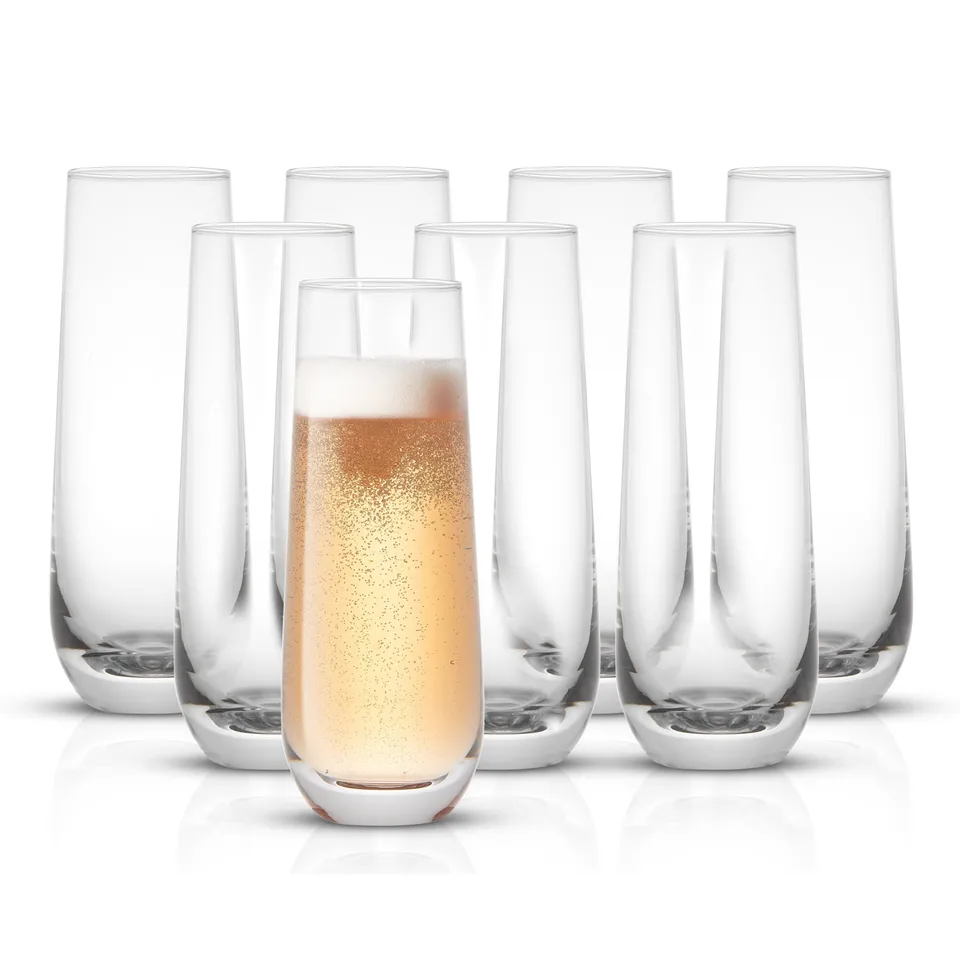 joyjolt-milo-champagne-glasses-stemless-flutes-set-of-8-9-5-oz-lead-free-crystal image 1