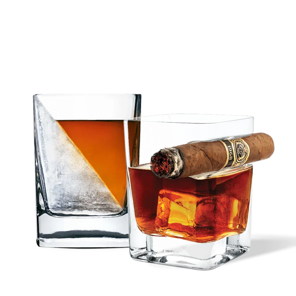 corkcicle-whiskey-wedge-cigar-glass-bundle image 1