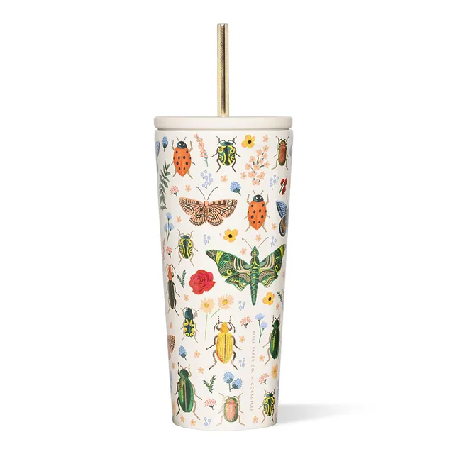 corkcicle-x-rifle-paper-co-cold-cup-24-oz-curio-cream-insulated-tumbler-with-lid image 1