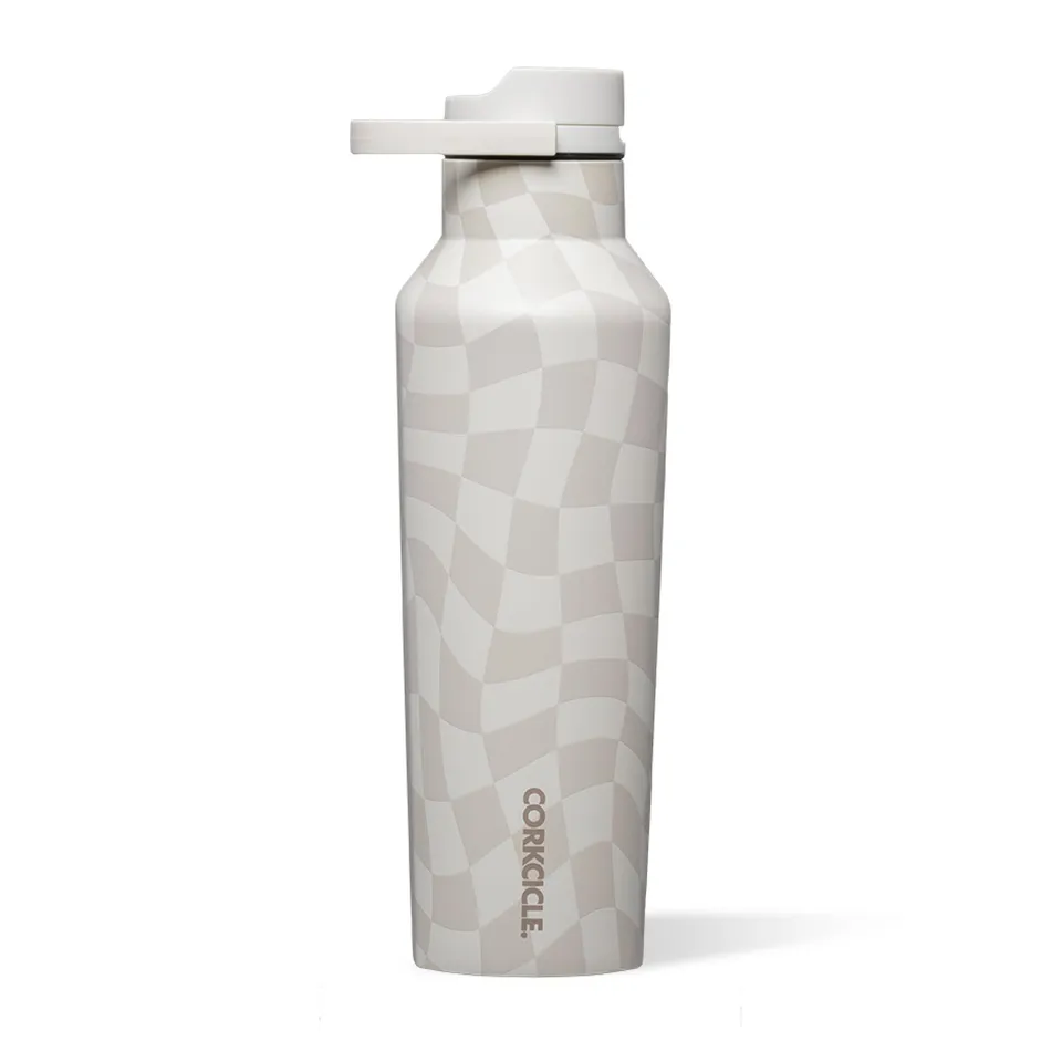 corkcicle-classic-sport-canteen-insulated-water-bottle-20-oz-wavy-checkerboard image 1