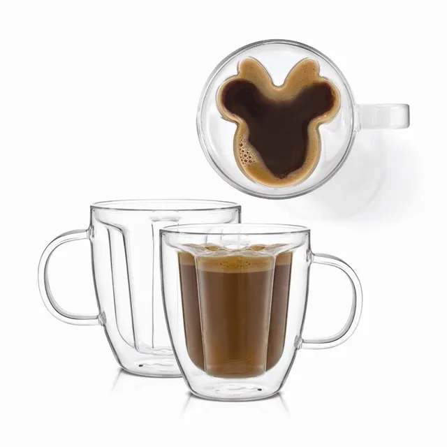 joyjolt-disney-minnie-mouse-3d-double-wall-glass-mugs-13-oz-lead-free-borosilica image 1