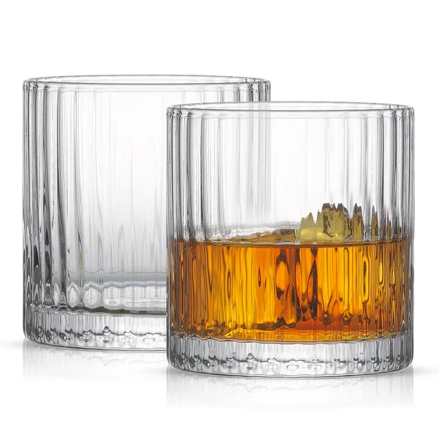 joyjolt-elle-fluted-cylinder-whiskey-glasses-set-of-2-9-5-oz image 1