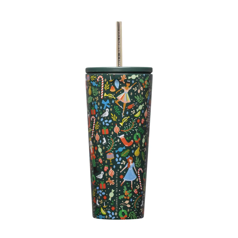 corkcicle-x-rifle-paper-co-cold-cup-insulated-tumbler-with-lid-straw-24-oz-nutcr image 1