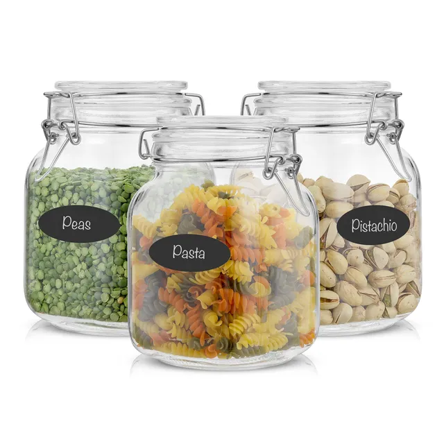 joyjolt-airtight-food-storage-jars-with-silicone-seal-lids-set-with-extra-seals image 1