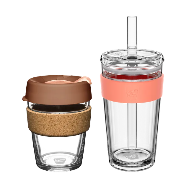 keepcup-booked-busy-bundle-12oz-brew-cork-longplay-cold-cup-stone image 1