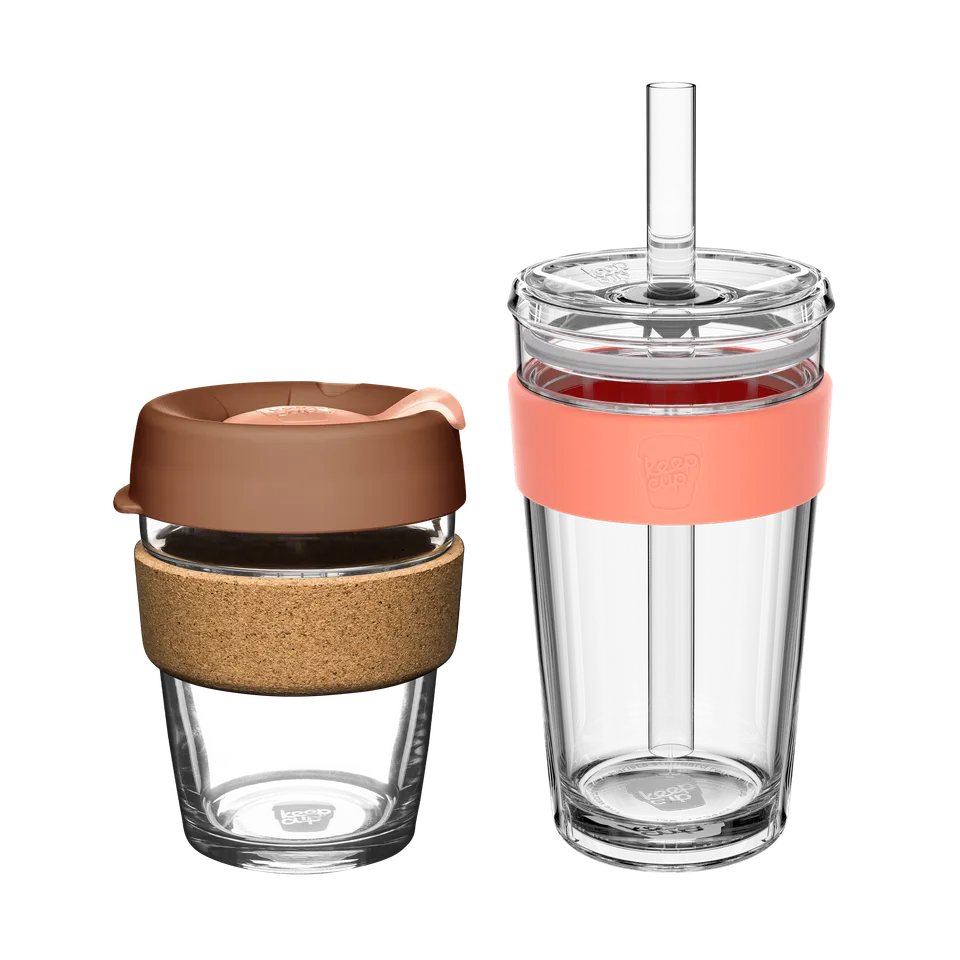 keepcup-booked-busy-bundle-12oz-brew-cork-longplay-cold-cup-stone image 1