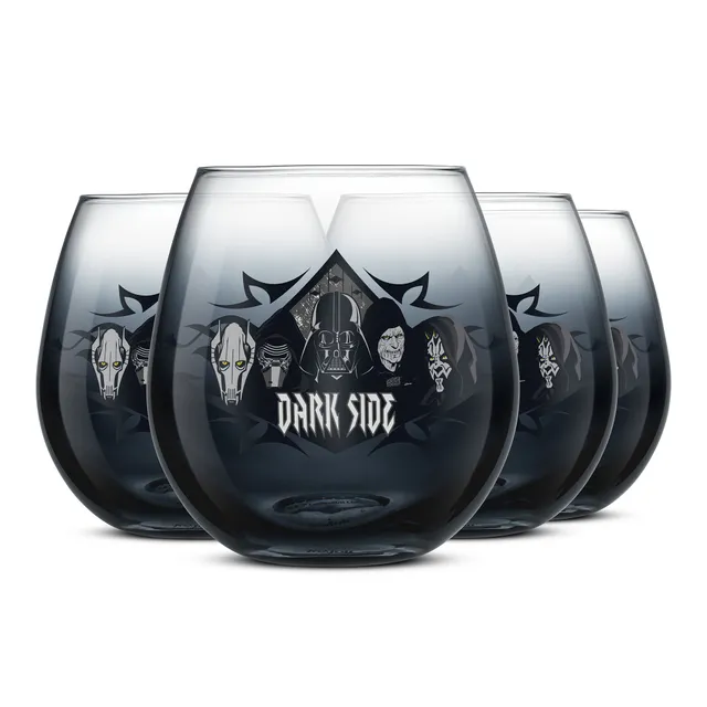 joyjolt-star-wars-dark-side-stemless-drinking-glasses-set-of-5-lead-free-glass image 1