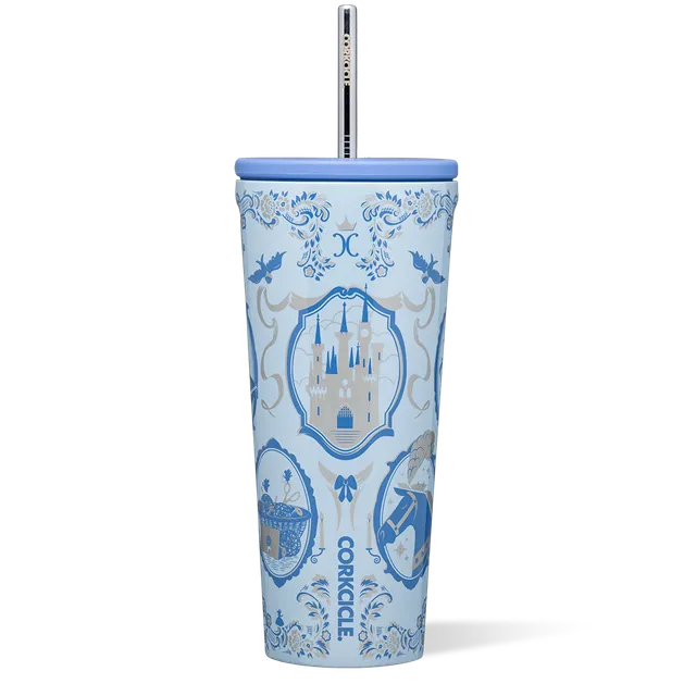 corkcicle-disney-princess-cold-cup-16oz-stainless-steel-tumbler-with-straw-cup-h image 1