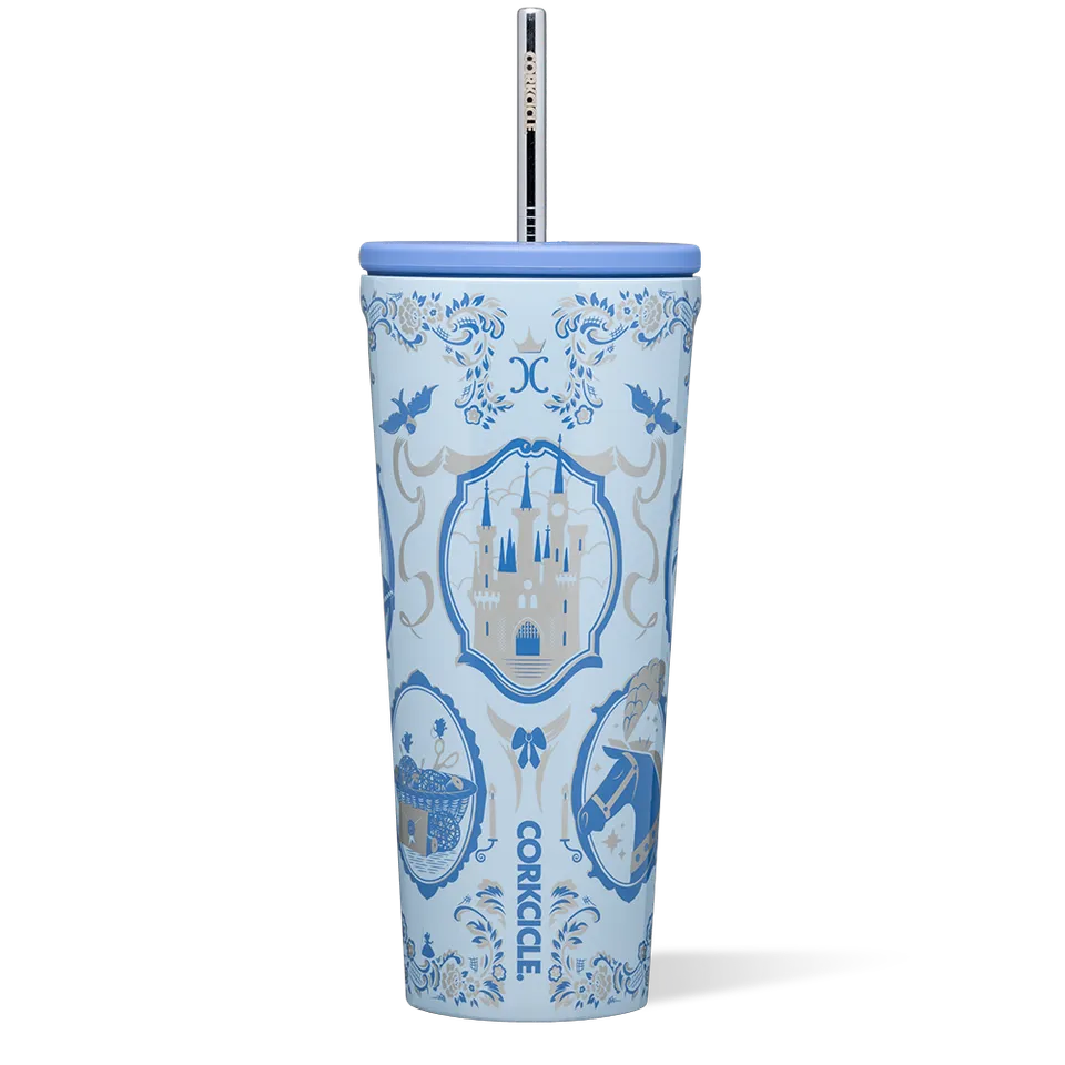 corkcicle-disney-princess-cold-cup-16oz-stainless-steel-tumbler-with-straw-cup-h image 1