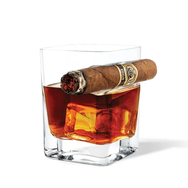 corkcicle-premium-cigar-glass-dual-use-9oz-whiskey-glass-with-built-in-cigar-not image 1