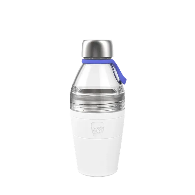 keepcup-helix-bottle-clear-top-18oz-white-vacuum-insulated-stainless-steel-water image 1