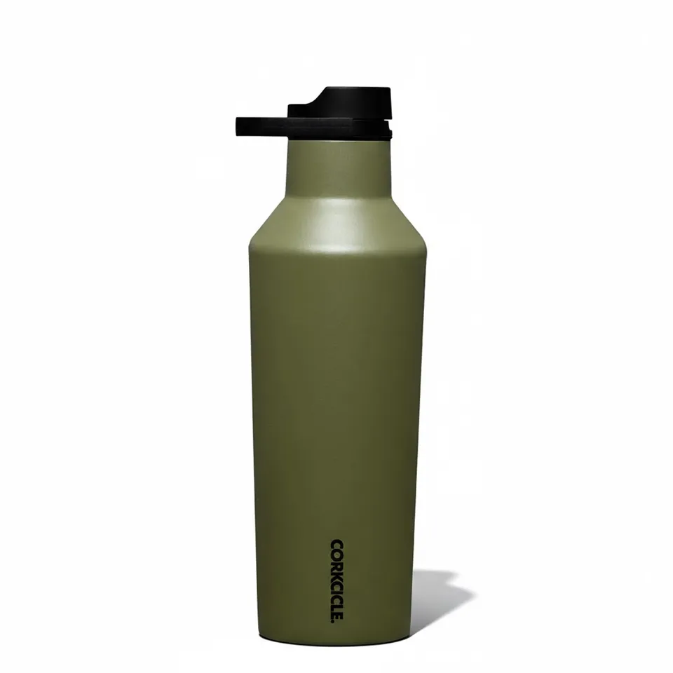 corkcicle-sport-canteen-20-oz-olive-triple-insulated-stainless-steel-water-bottl image 1