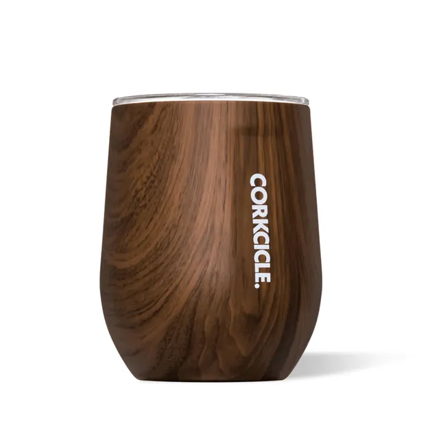 corkcicle-stemless-wine-tumbler-12-oz-walnut-wood-triple-insulated-stainless-ste image 1