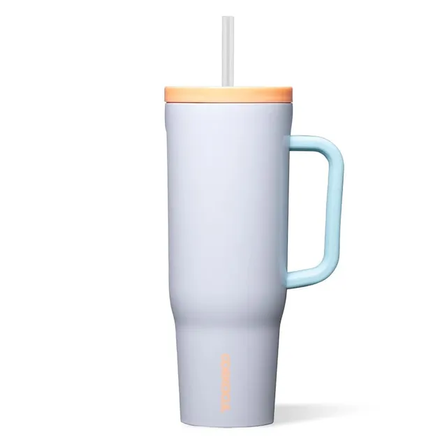 corkcicle-cruiser-insulated-tumbler-with-handle-straw-40-oz-triple-insulated-lea image 1