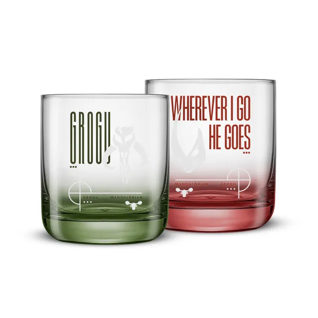 joyjolt-star-wars-grogu-mandalorian-short-drinking-glasses-set-of-2 image 1
