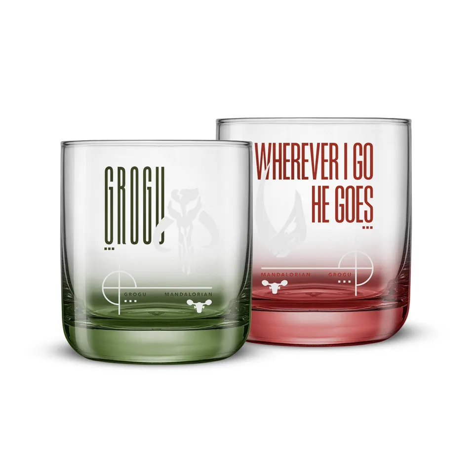 joyjolt-star-wars-grogu-mandalorian-short-drinking-glasses-set-of-2 image 1