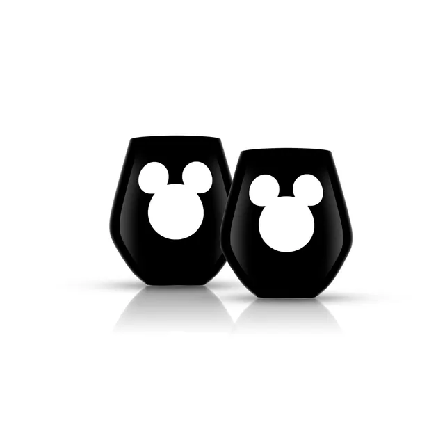 joyjolt-disney-luxury-mickey-mouse-crystal-stemless-glasses-20-oz-set-of-2 image 1